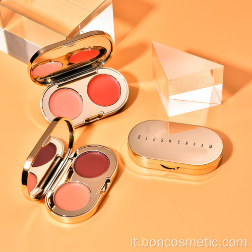 Palette per fondotinta in doppio blush crema